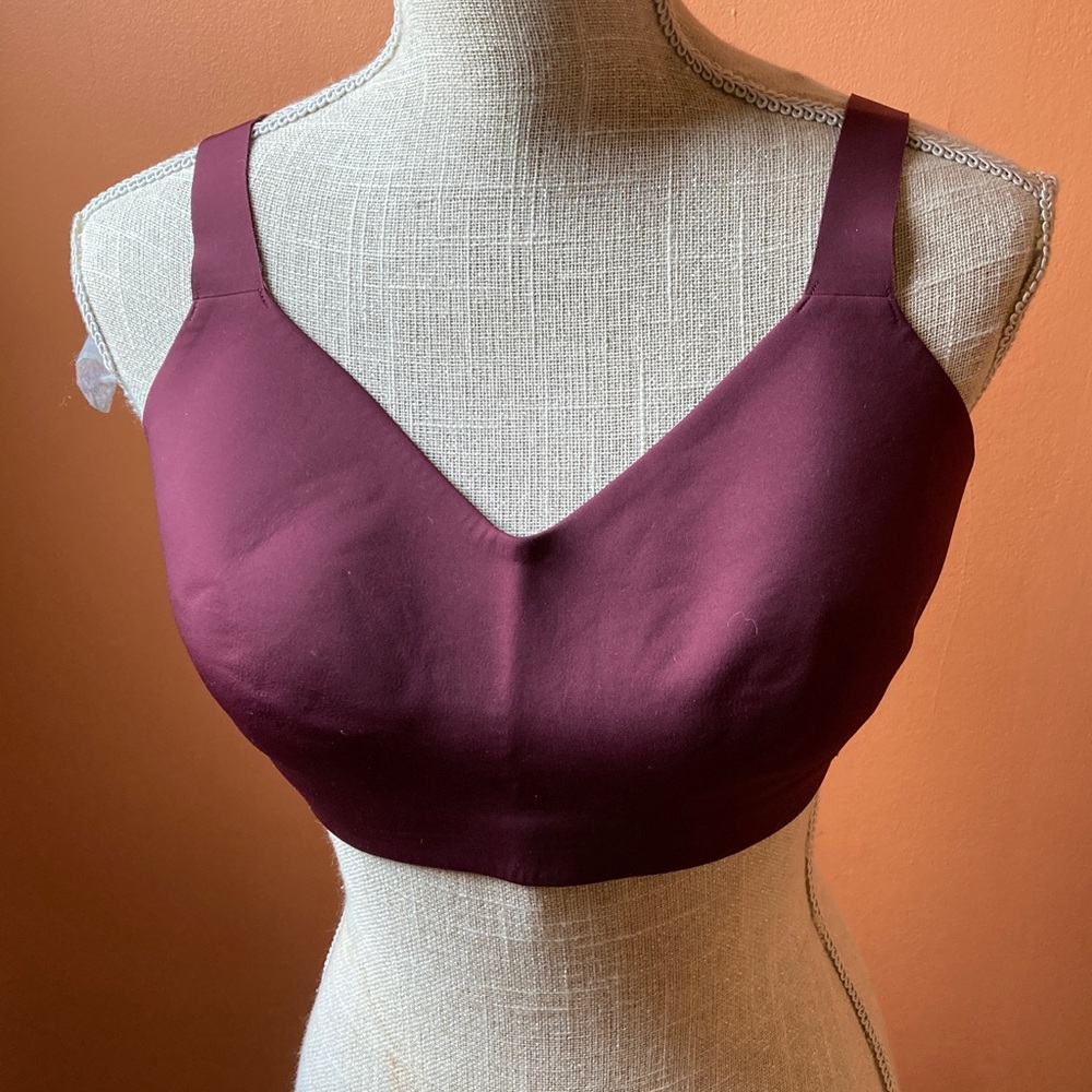 Seamless Wine Bustier Bralette - 38DD